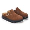 Birkenstock Boston Chunky Suede Leather - Dark Tea